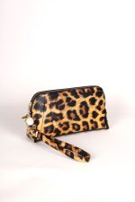 El Çantası Orta Boy Telefon Çantası Leopar Desen