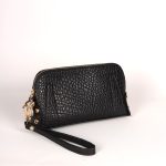 El Çantası Orta Boy Telefon Çantası Siyah Desenli