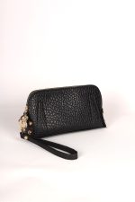 El Çantası Orta Boy Telefon Çantası Siyah Desenli