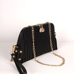 Zincir Askılı Çanta Siyah Çizgili