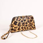 Zincir Askılı Çanta Leopar Desenli