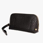 Mini El Çantası Siyah Desenli Cüzdan