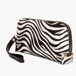Mini El Çantası Zebra Desen Cüzdan